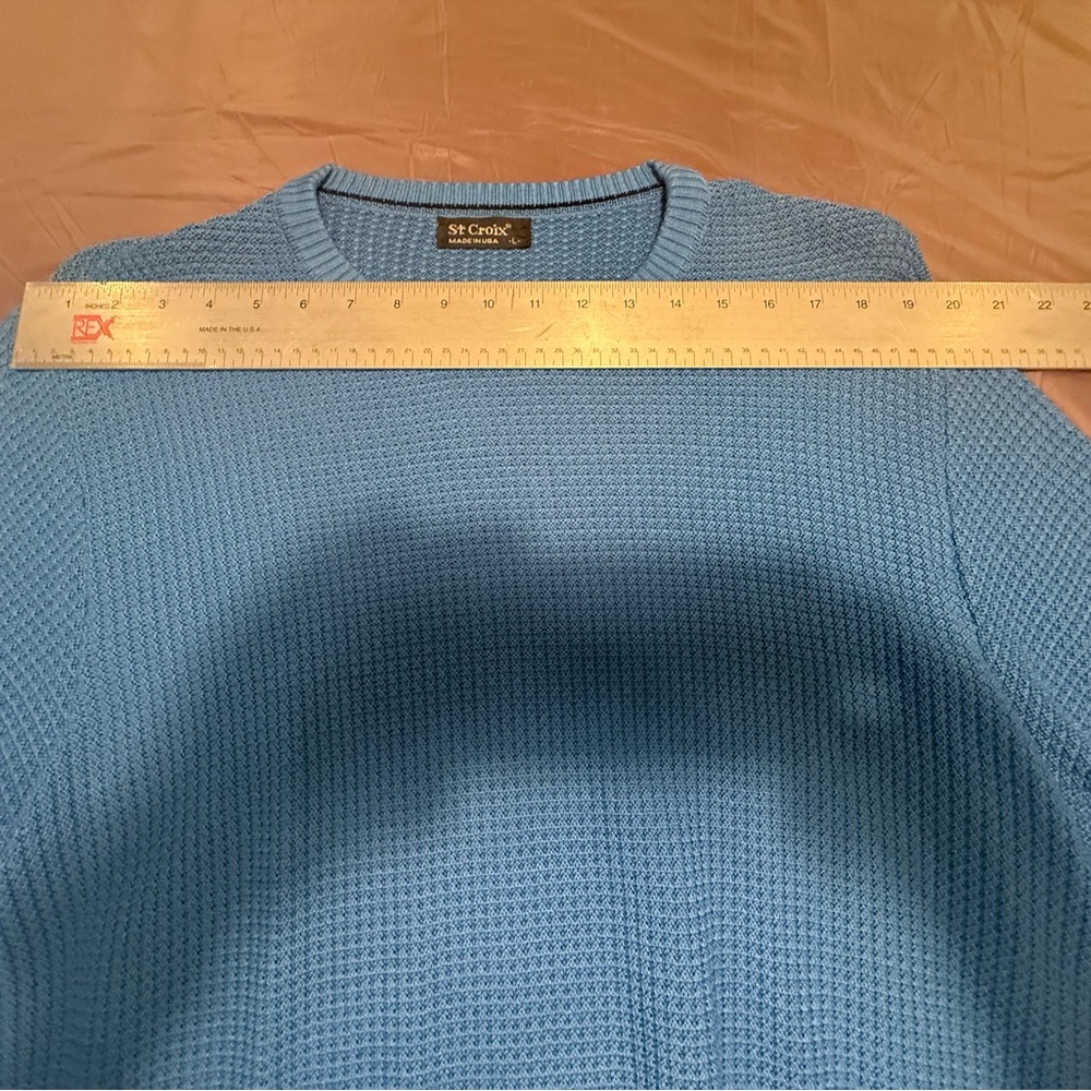 Vintage St. Croix Men's Blue Crewneck Golf Sweater Size Large - Picture 8 of 10